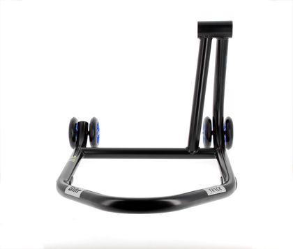 Lève moto Bihr Béquille de stand monobras droite Home Track noir mat roues bleu Universel