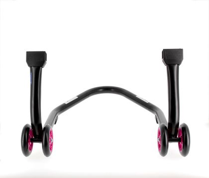 Bihr Home Track hinten Aufnahmen in V-Form mattschwarz Räder rosa Krücke Universell