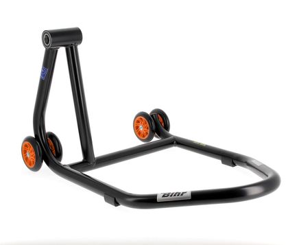 Bihr Home Track Einarmschwinge links mattschwarz Räder orangefarben Krücke Universell Ref : BI01863A / 3032139 