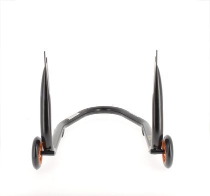 Lève moto Bihr Béquille de stand arrière Home Track fixe supports en "V" noir mat roues orange Universel