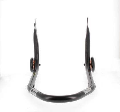 Lève moto Bihr Béquille de stand arrière Home Track fixe supports en "V" noir mat roues orange Universel