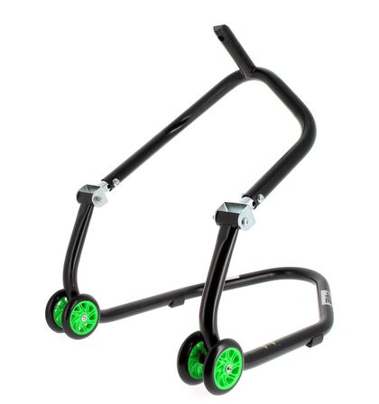 Béquille Bihr avant sous té Home Track noir mat roues vert Universel