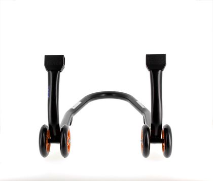 Lève moto Bihr Béquille de stand avant Home Track noir mat roues orange Universel