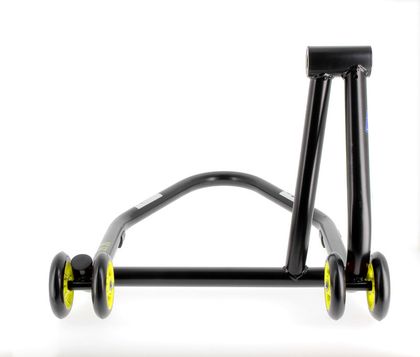 Béquille Bihr monobras gauche Home Track noir mat roues jaune Universel