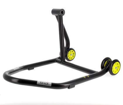 Béquille Bihr monobras gauche Home Track noir mat roues jaune Universel