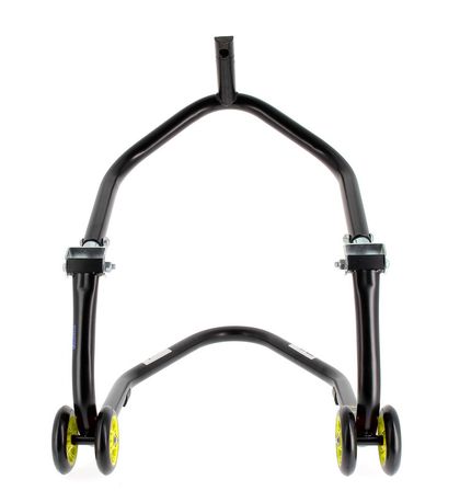 Bihr Home Track Under Triple Clamp Front Matt Black Yellow Wheels Universal Stand