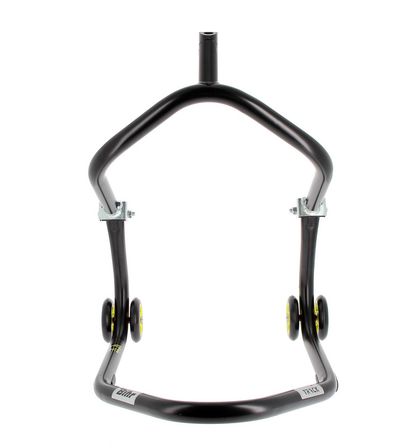 Bihr Home Track Under Triple Clamp Front Matt Black Yellow Wheels Universal Stand
