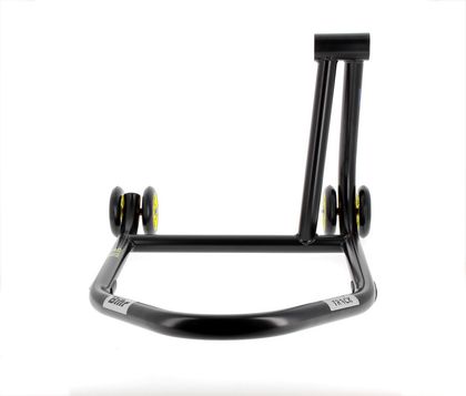 Bihr Home Track Right Single Arm Matt Black Yellow Wheels Universal Stand