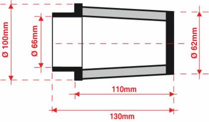 Bmc konisch Ø 66 mm - FMSA66-110 Luftfilter Universell