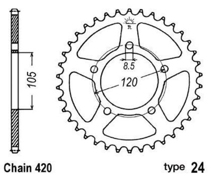 Couronne B1 acier standard - 420