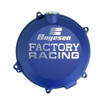 Couvercle de carter d'embrayage Boyesen Couvercle de carter d’embrayage Factory Racing alu Race Blue