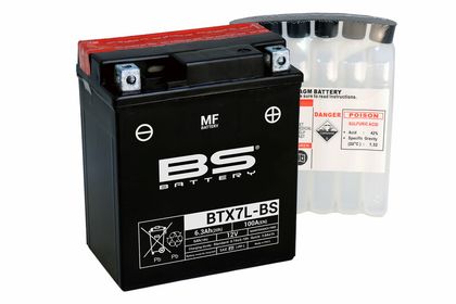 Batterie BS Battery sans entretien avec pack acide - BTX7L-BS Ref : BSB00061A / NPU 