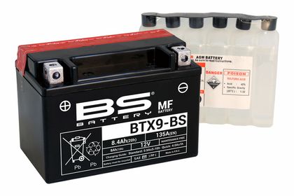 Batterie BS Battery sans entretien avec pack acide - BTX9-BS Ref : BSB00062A / NPU 