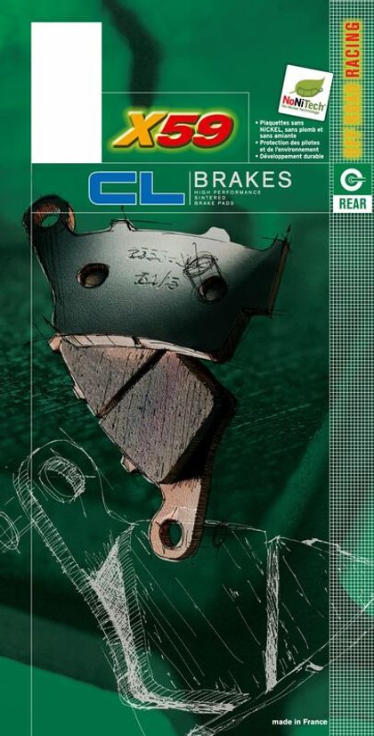 Plaquettes de freins CL Brakes Off-Road métal fritté - 1078X59