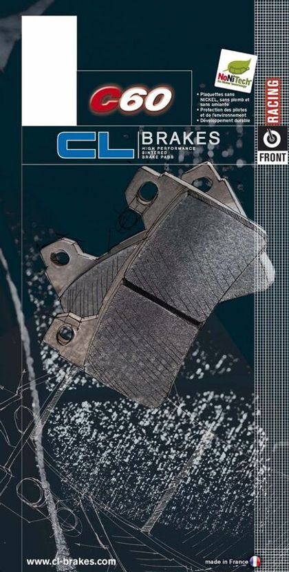 Plaquettes de freins CL Brakes Racing métal fritté - 2245C60