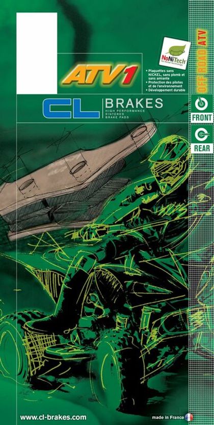 Plaquettes de freins CL Brakes métal fritté - 1229ATV1