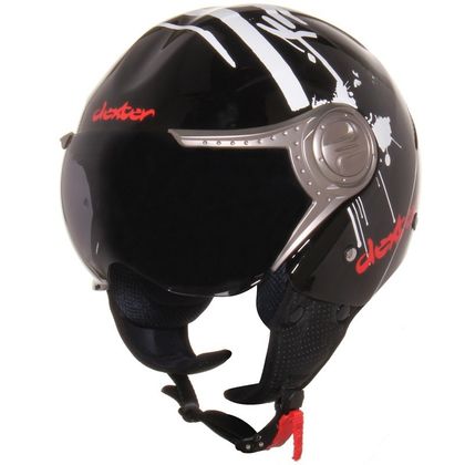 Casque jet Dexter FRUTTI NOIR/FRAISE Ref : MB0077 