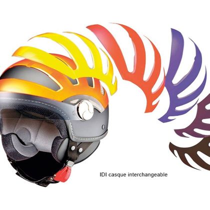 Casque jet Idi ZERO UNO MAT BLACK COVER GREY