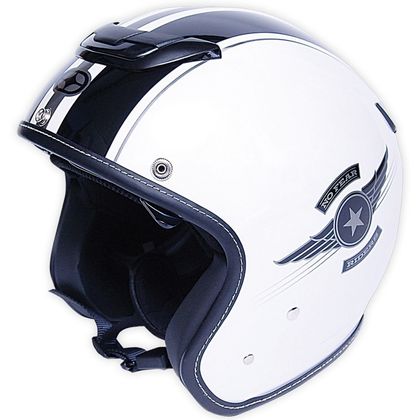 Casque jet No Fear JET 381 WINGS BLACK WHITE