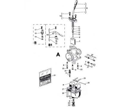 Dell Orto VHST BS Ø28mm Carburateur Universeel