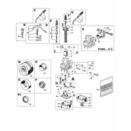 Dell Orto PHBG BS Ø19mm Carburettor Ref : DELLO00192A / 1014971 