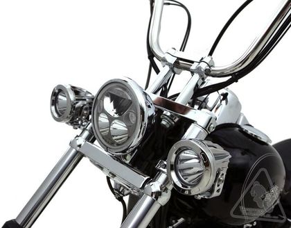 Denali Forks Tubes Light Mount Ø39-49mm Chrome Lichten Universeel