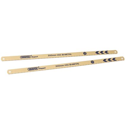 Outil Draper Lames rechange bi-métal 2pce x300mm pour scie à métaux Universel