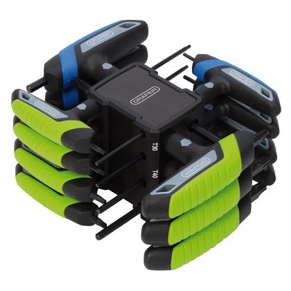 Clé en T Draper Jeu hexagonales TX - STAR métriques à poignée 14 pièces Universel