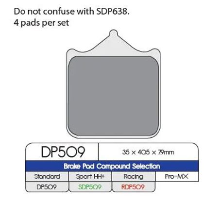 Plaquettes de freins DP Brakes Métal Fritté