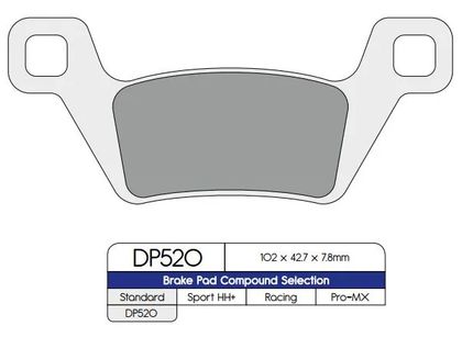 Plaquettes de freins DP Brakes Métal Fritté