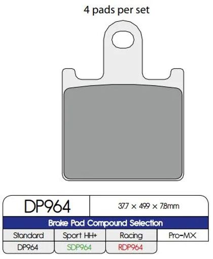 Plaquettes de freins DP Brakes Métal Fritté