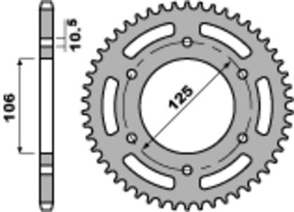Kit chaine EK CHAIN PBR 520SRX2 15/51 120 - couronne standard