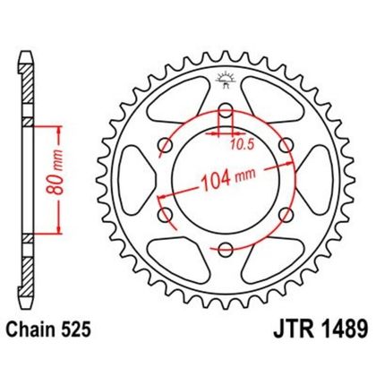 EK CHAIN JT 525ZVX3 15/44 - Standard Rear Sprocket Chain kit