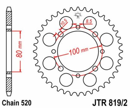 EK CHAIN JT 520H 15/41 - standard tandhjul Kædesæt