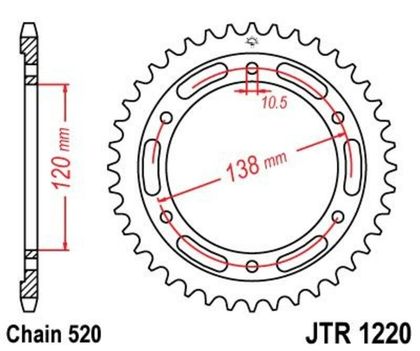 Kit chaine EK CHAIN JT 520H 14/38 - couronne standard