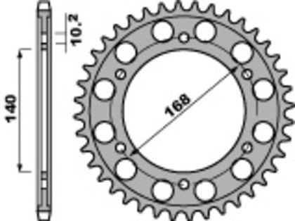 EK CHAIN PBR 525 SRX2 - 17/42 - 116 Standard stålkrone Kædesæt Ref : EKC05166A / 3071369 