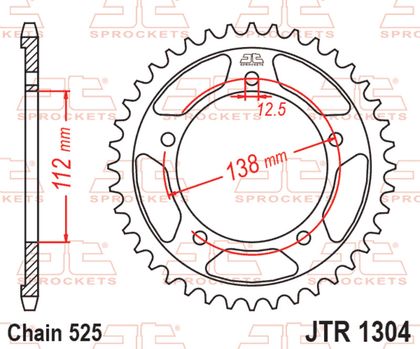 EK CHAIN JT 525 MVXZ2 - 15/45 - 124 Standard stålkrone Kædesæt