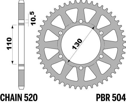 EK CHAIN PBR 520 SRX2 - 14/41 - 106 Standard stålkrone Kædesæt