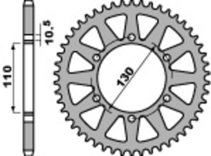 EK CHAIN PBR 520 SROZ2 - 14/43 - 112 Standard stålkrone Kædesæt