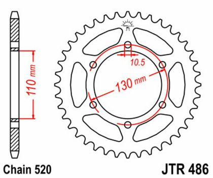 EK CHAIN JT 520 SRX2 - 14/43 - 112 Standard stålkrone Kædesæt