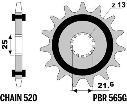 EK CHAIN PBR 520 SRX2 - 15/46 - 118 Standard stålkrone Kædesæt