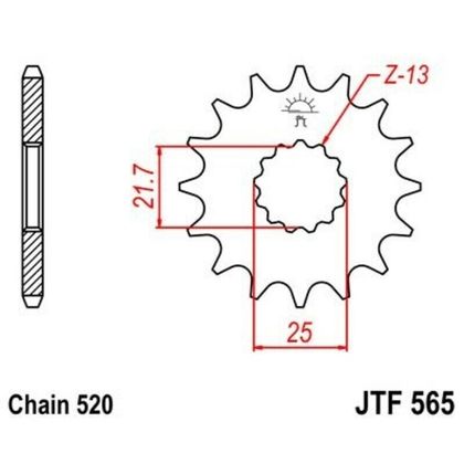 EK CHAIN JT 520 MVXZ2 - 15/46 - 114 Standard stålkrone Kædesæt