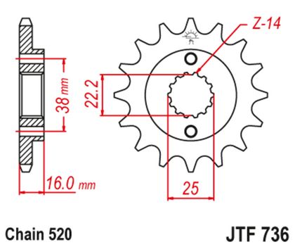 EK CHAIN JT 520 SRX2 - 15/41 - 100 Standard stålkrone Kædesæt