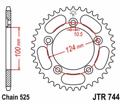 EK CHAIN JT 525 SRX2 - 14/39 - 98 Standard stålkrone Kædesæt Ref : EKC05257A / 3073255 