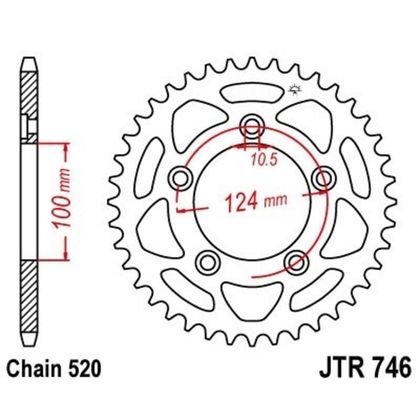 EK CHAIN JT 520 ZVX3 - 15/46 - 104 Standard stålkrone Kædesæt