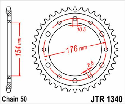 EK CHAIN JT 530 MVXZ2 - 16/44 - 116 Standard stålkrone Kædesæt