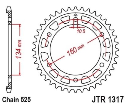 EK CHAIN JT 525ZVX3 - 16/40 - 122 Standard stålkrone Kædesæt