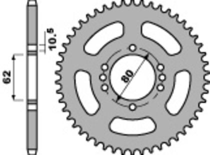 EK CHAIN PBR 428 ZVX - 16/49 - 126 Standard stålkrone Kædesæt