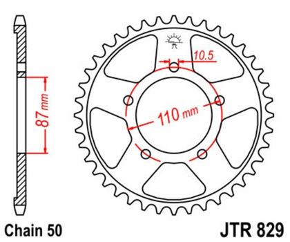Kit chaine EK CHAIN JT 530SRX2 15/45 - couronne standard