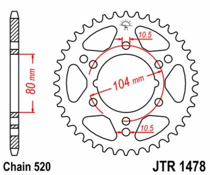 Kit chaine EK CHAIN JT 520ZVX3 15/40 - couronne standard Ref : EKC05427A / 3069801 